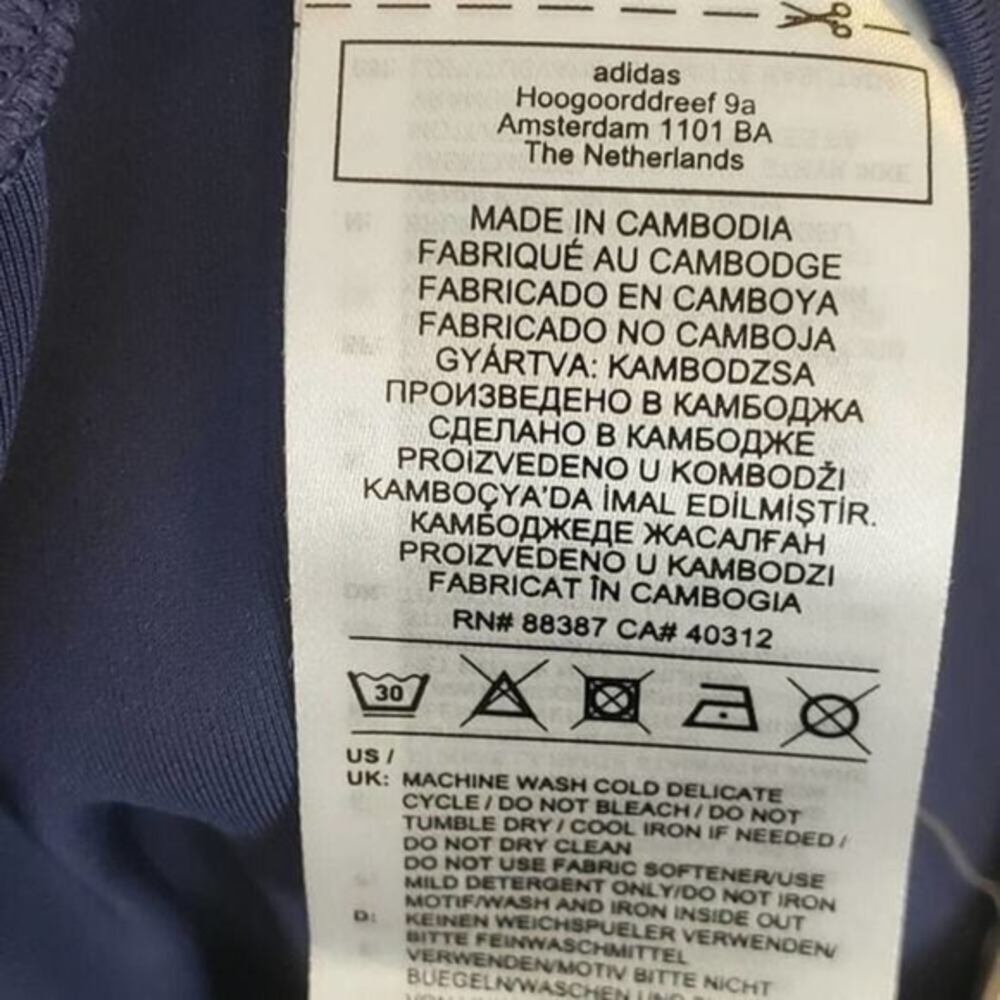 Adidas Womens D2M Colorblock 7/8 Leggings Tech Indigo Pink FM0610 Size L NEW - Picture 6 of 11